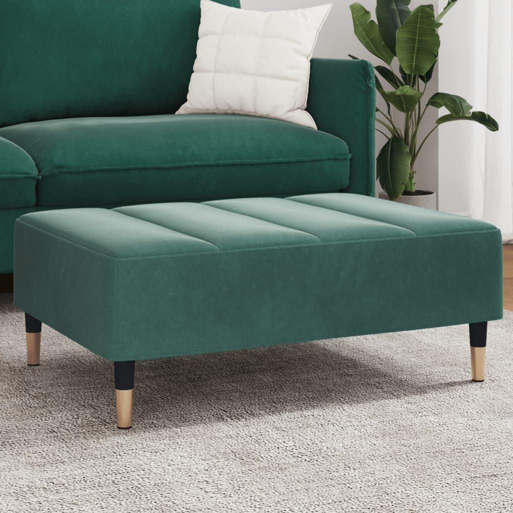 Vidaxl Footstool Dark Green 30.3X21.7X12.2 Velvet