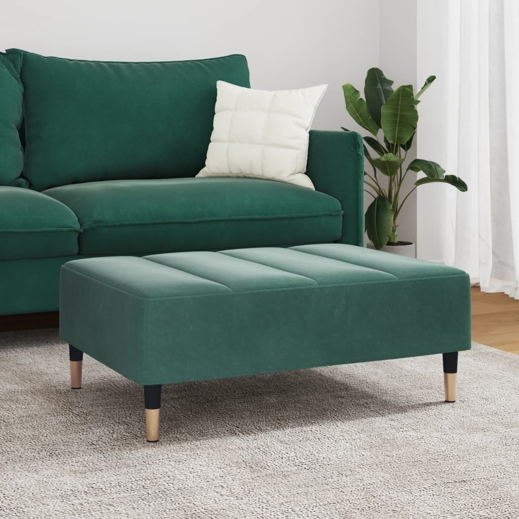 Vidaxl Footstool Dark Green 30.3X21.7X12.2 Velvet