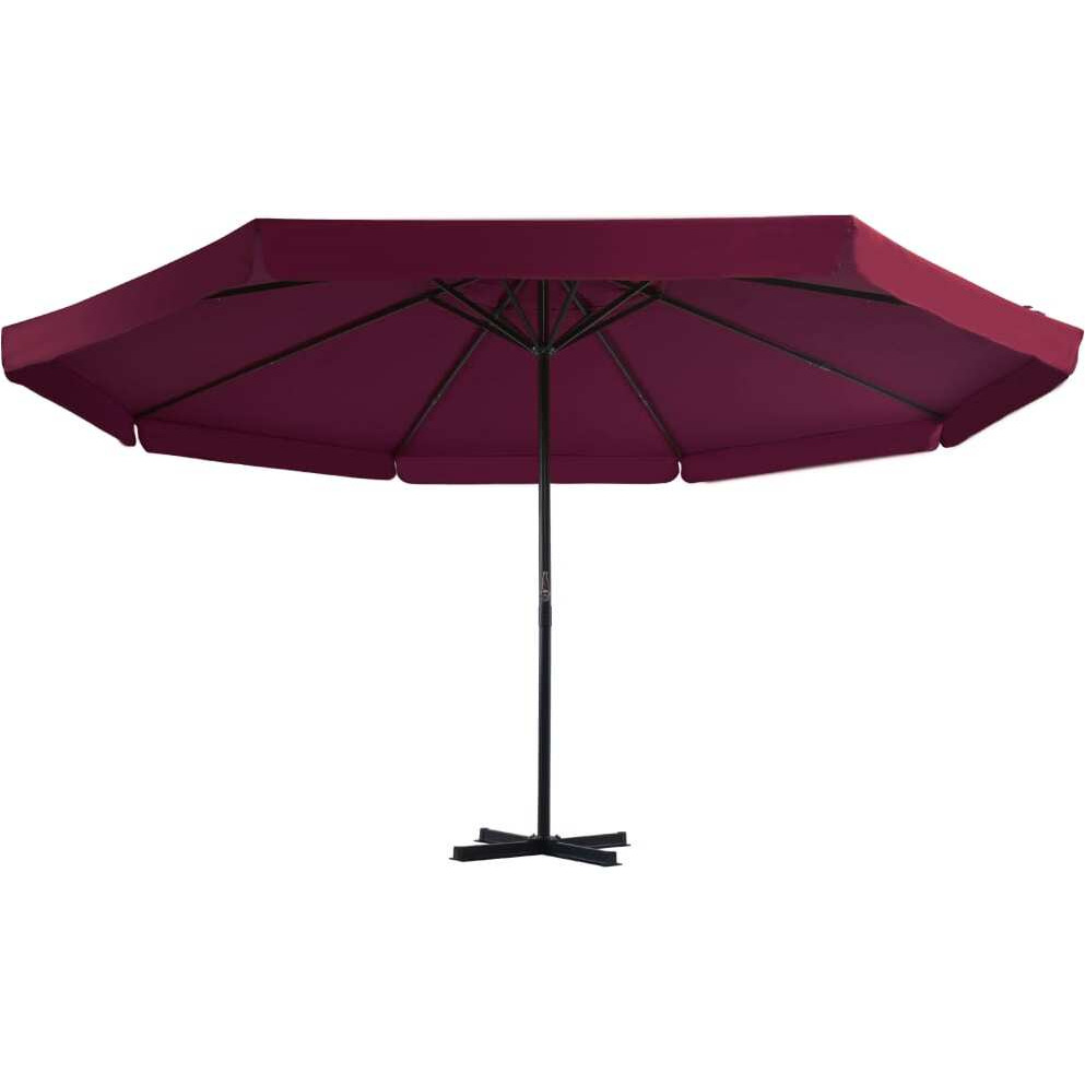 Vidaxl Outdoor Parasol With Aluminum Pole 196.9 Bordeaux Red
