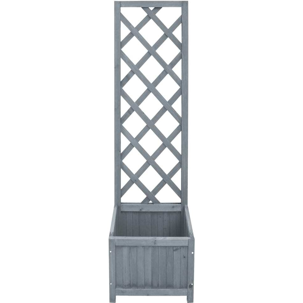 Vidaxl Trellis Planter 15.7X11.8X53.1 Solid Firwood