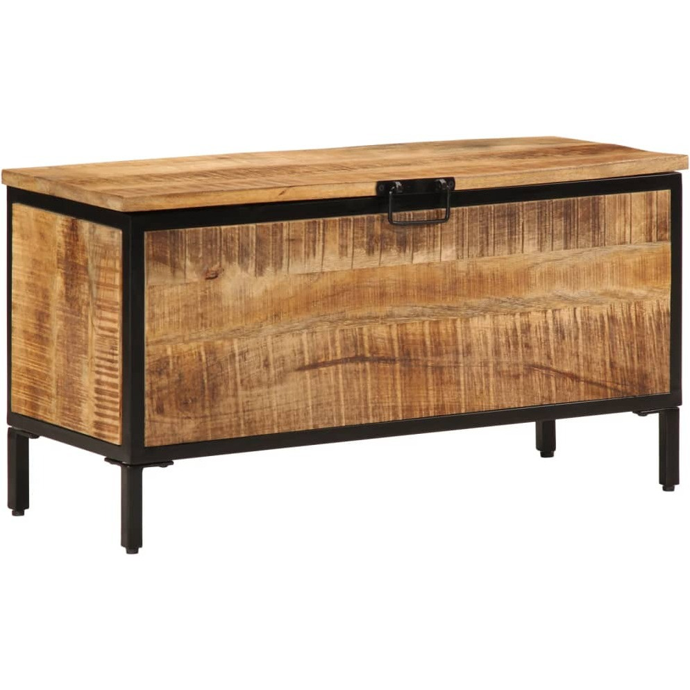 Vidaxl Storage Box 32.3X11.8X16.9 Solid Rough Wood Mango