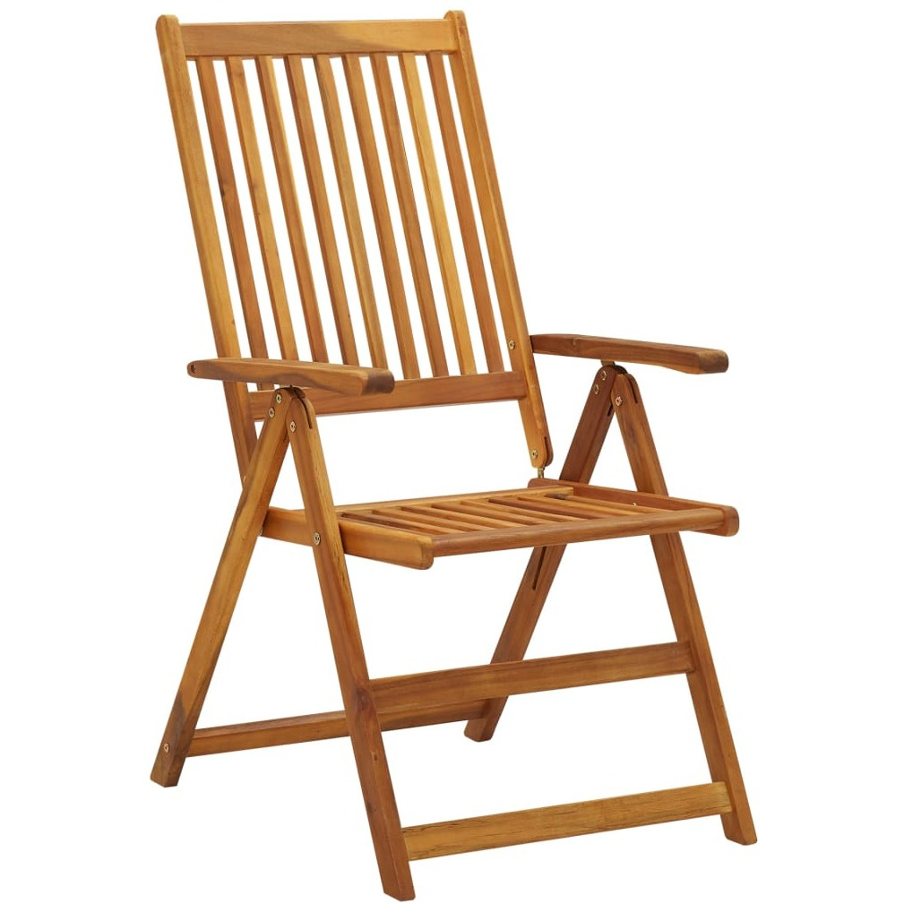 Vidaxl Folding Patio Chairs 3 Pcs With Cushions Solid Acacia Wood