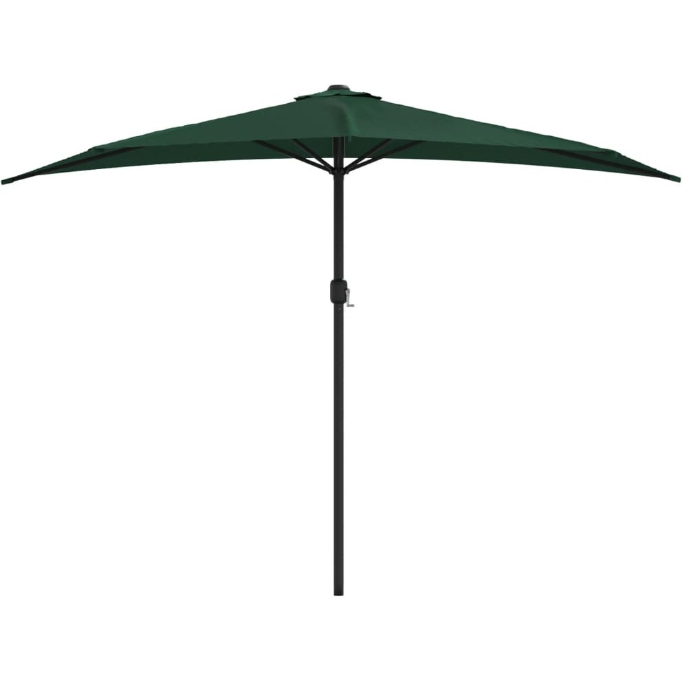 Vidaxl Balcony Parasol With Aluminum Pole Green 118.1X61 Half