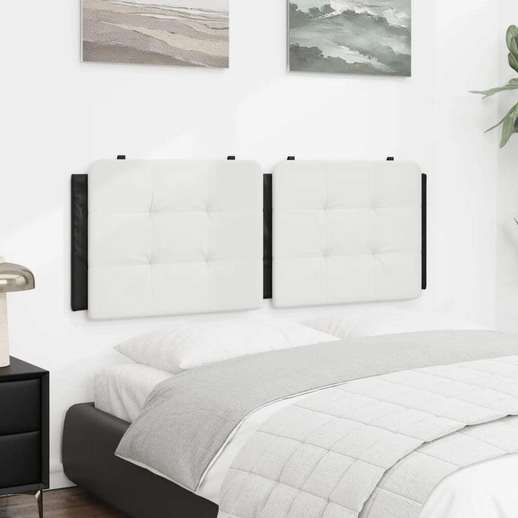 Vidaxl Headboard Cushion Black And White 53.9 Faux Leather