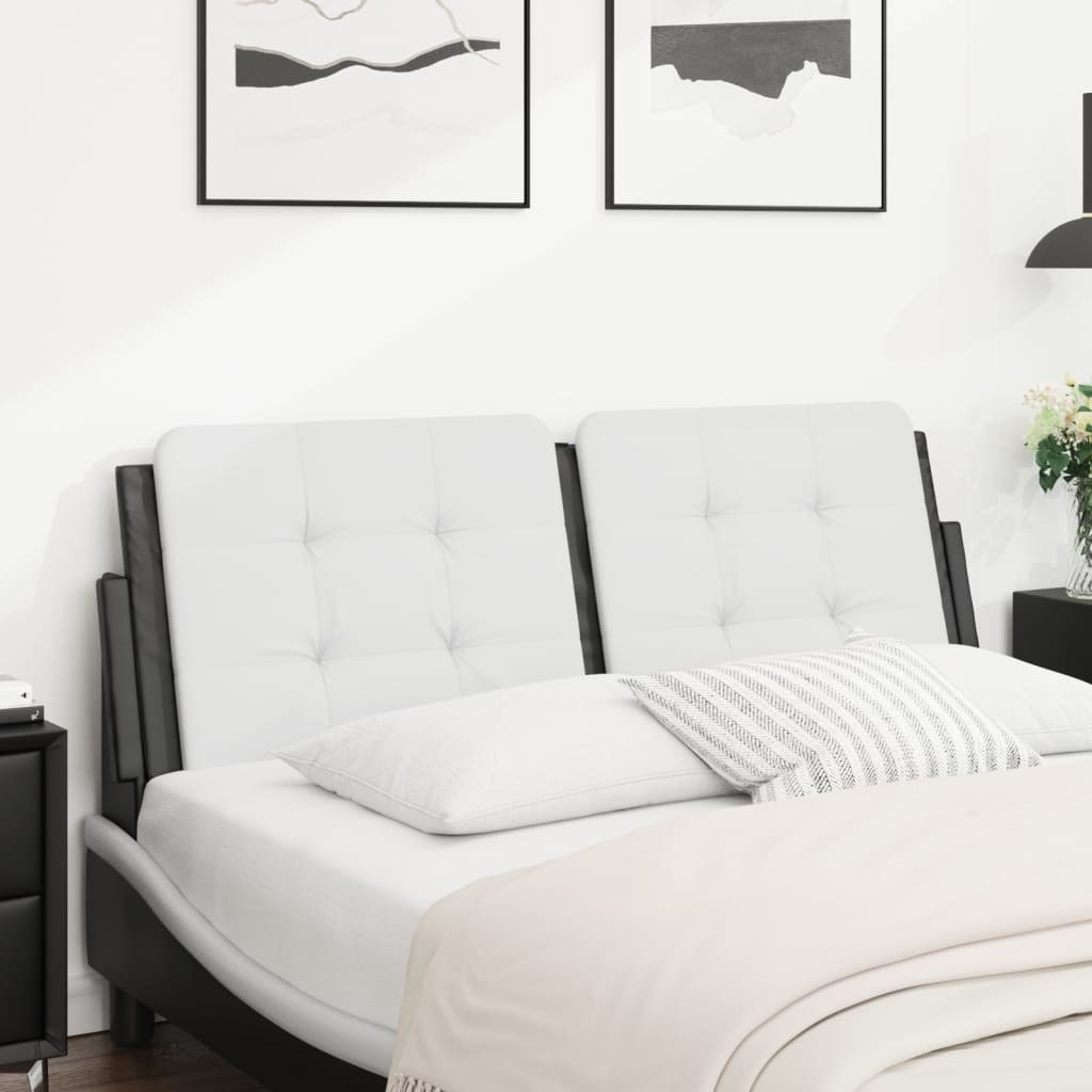 Vidaxl Headboard Cushion Black And White 53.9 Faux Leather
