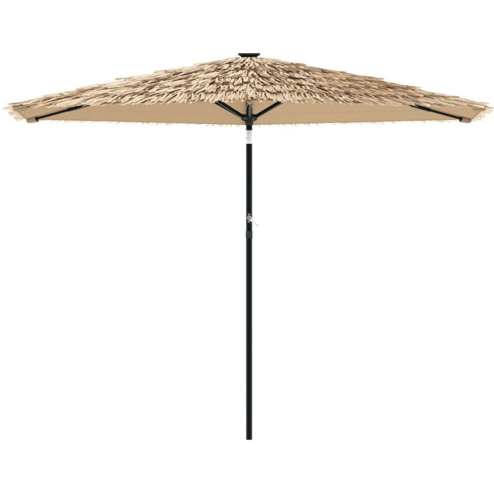 Vidaxl Garden Parasol With Steel Pole Brown 113.4X113.4X88.6