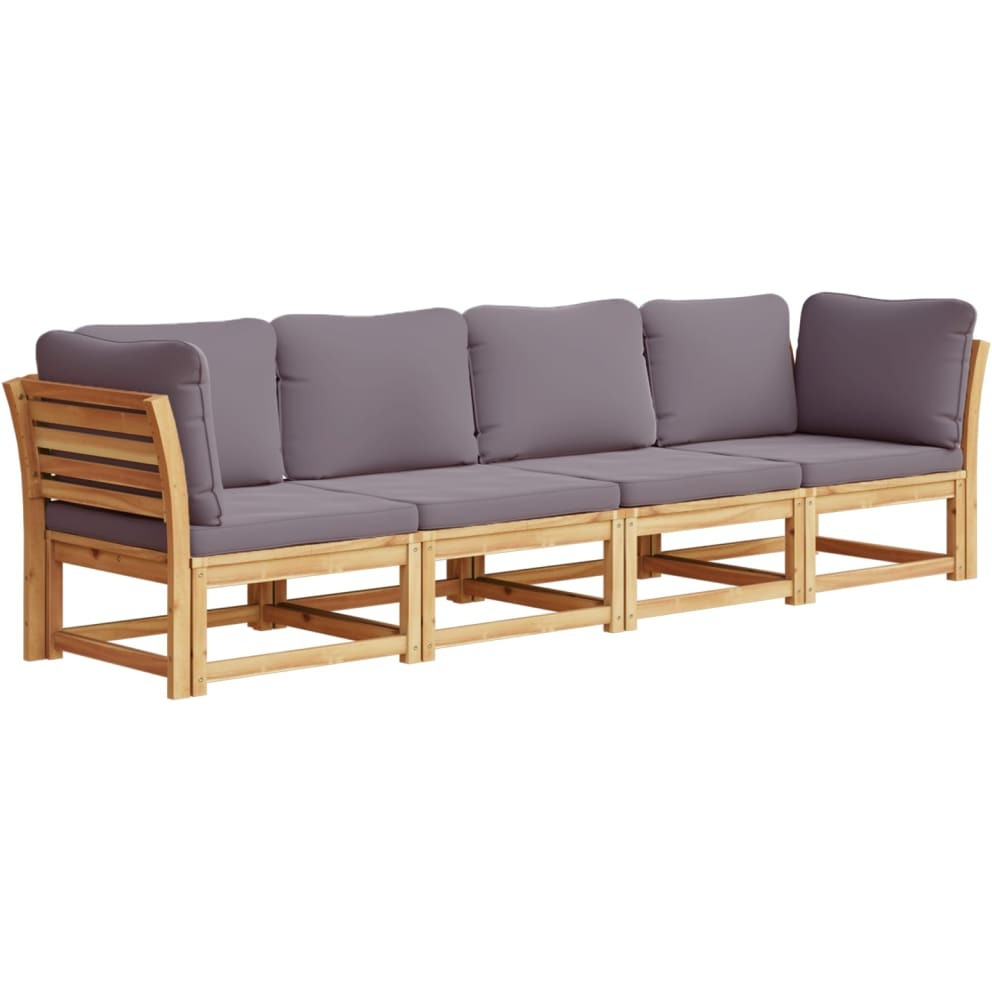 Vidaxl 4 Piece Patio Lounge Set With Cushions Solid Wood Acacia