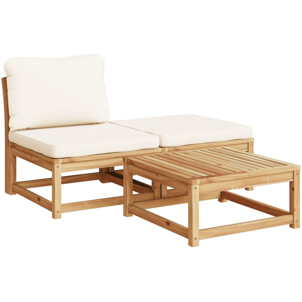 Vidaxl 5 Piece Patio Lounge Set With Cushions Solid Wood Acacia