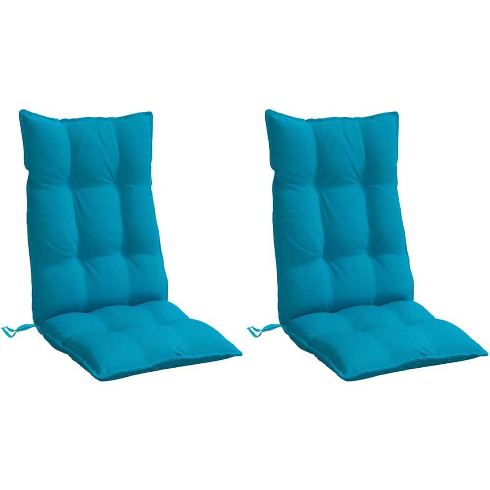 Vidaxl Highback Chair Cushions 2 Pcs Light Blue Oxford Fabric