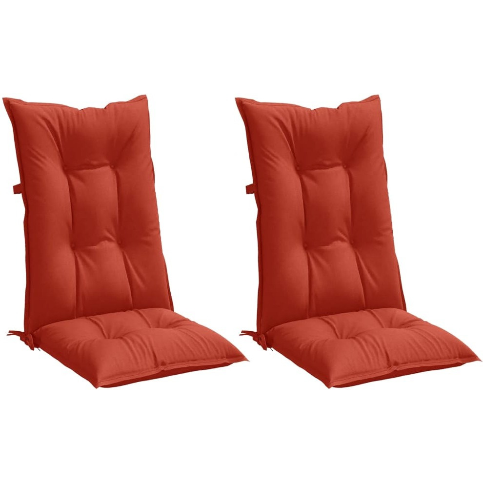 Vidaxl Highback Chair Cushions 2 Pcs Melange Red 47.2X19.7X2.8 Fabric