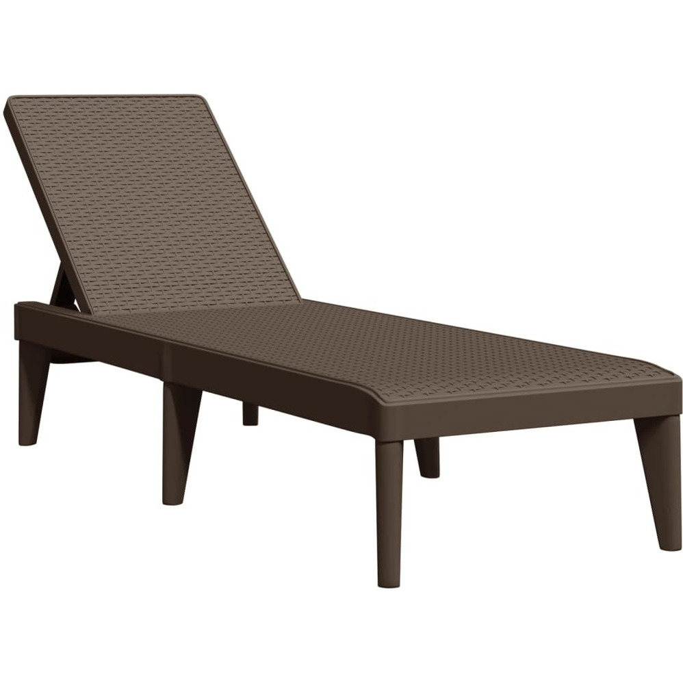 Vidaxl Sun Lounger Brown 73.2X23.6X11.4 Pp