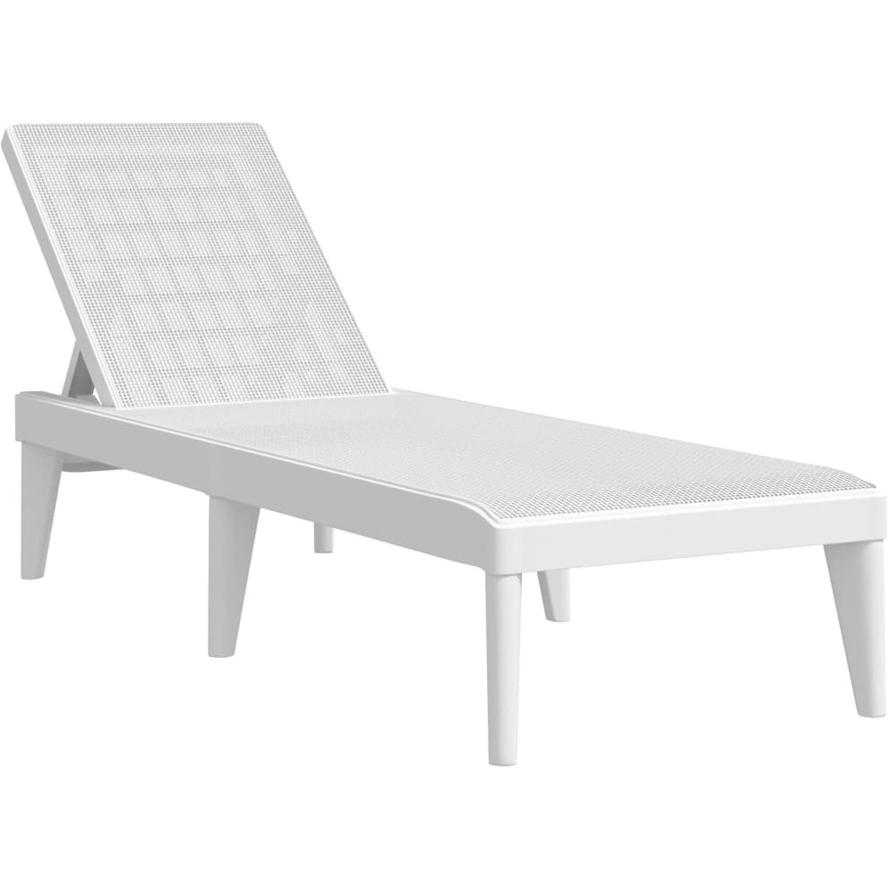 Vidaxl Sun Lounger White 73.2X23.6X11.4 Pp