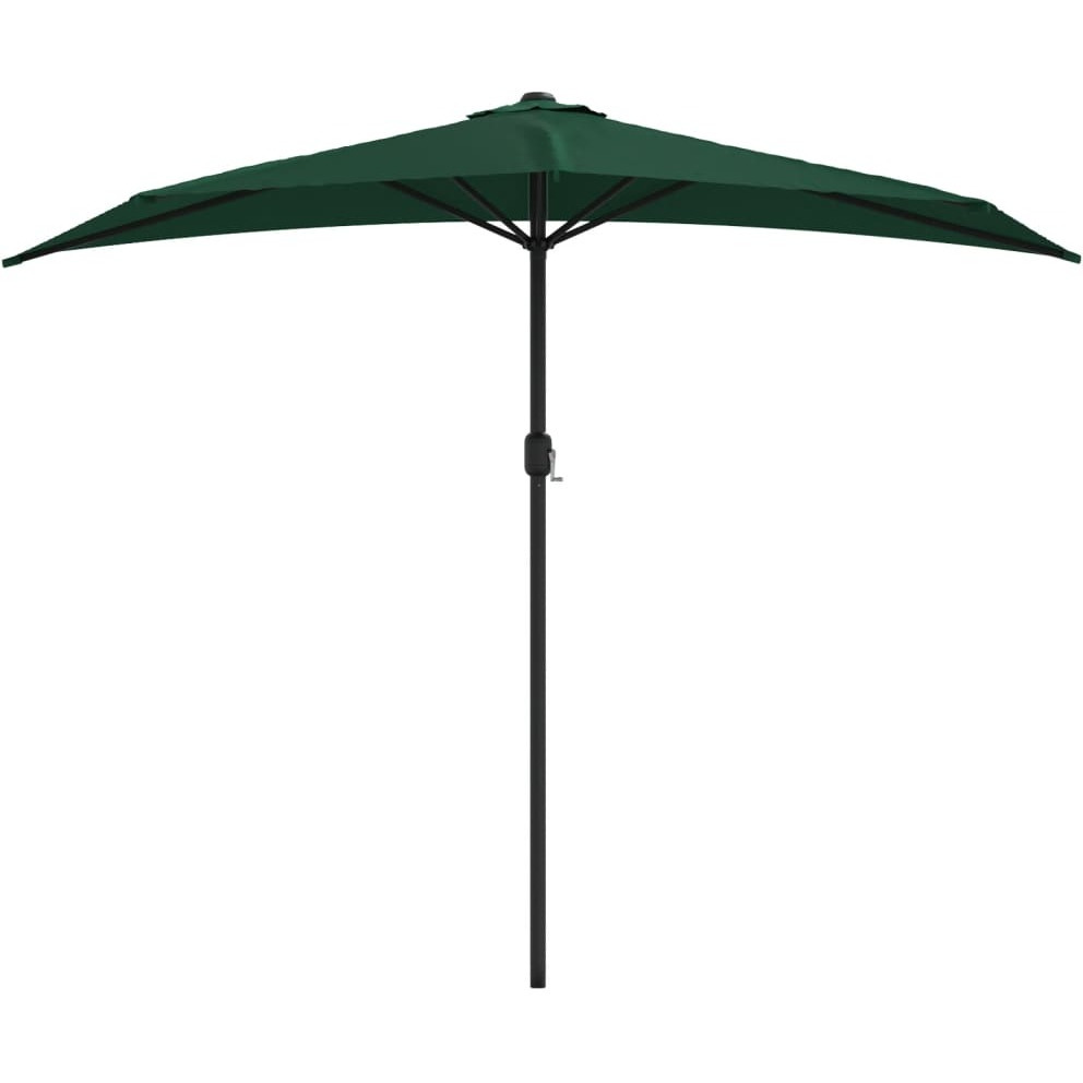 Vidaxl Balcony Parasol With Aluminum Pole Green 106.3X56.7 Half