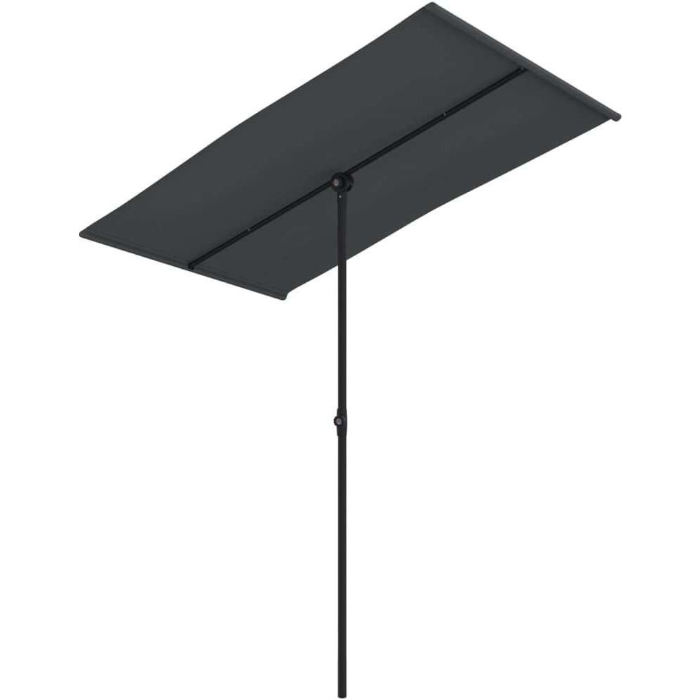 Vidaxl Outdoor Parasol With Aluminum Pole 70.9X43.3 Black