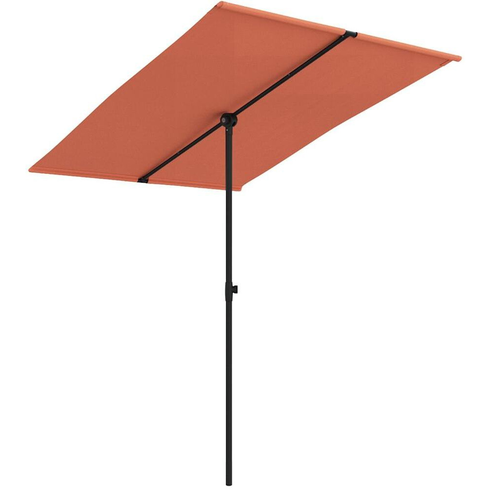 Vidaxl Outdoor Parasol With Aluminum Pole 6.6X4.9 Terracotta
