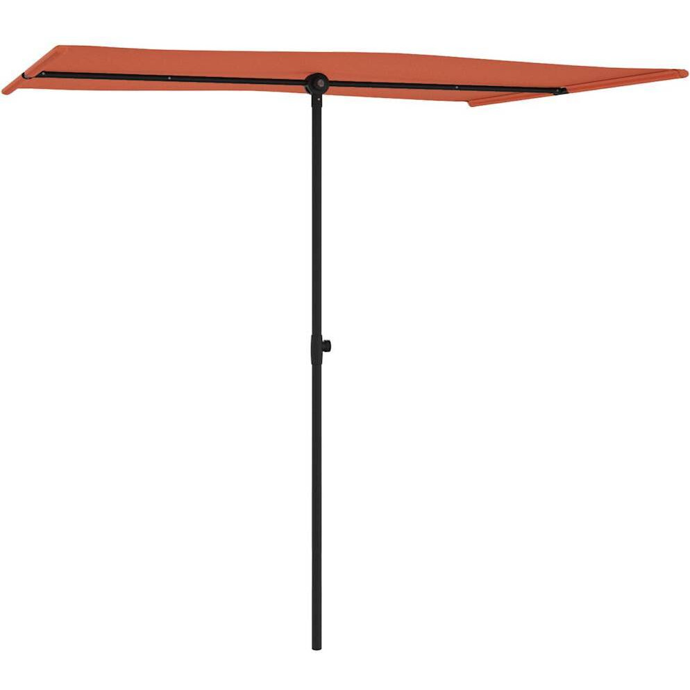 Vidaxl Outdoor Parasol With Aluminum Pole 6.6X4.9 Terracotta