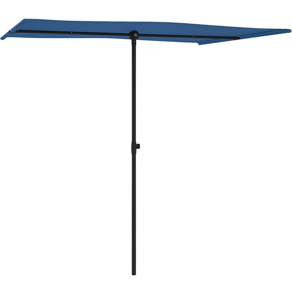 Vidaxl Outdoor Parasol With Aluminum Pole 6.6X4.9 Azure Blue