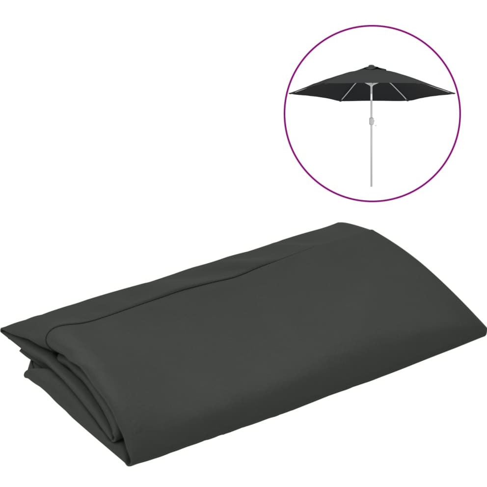 Vidaxl Replacement Fabric For Outdoor Parasol Anthracite 118.1