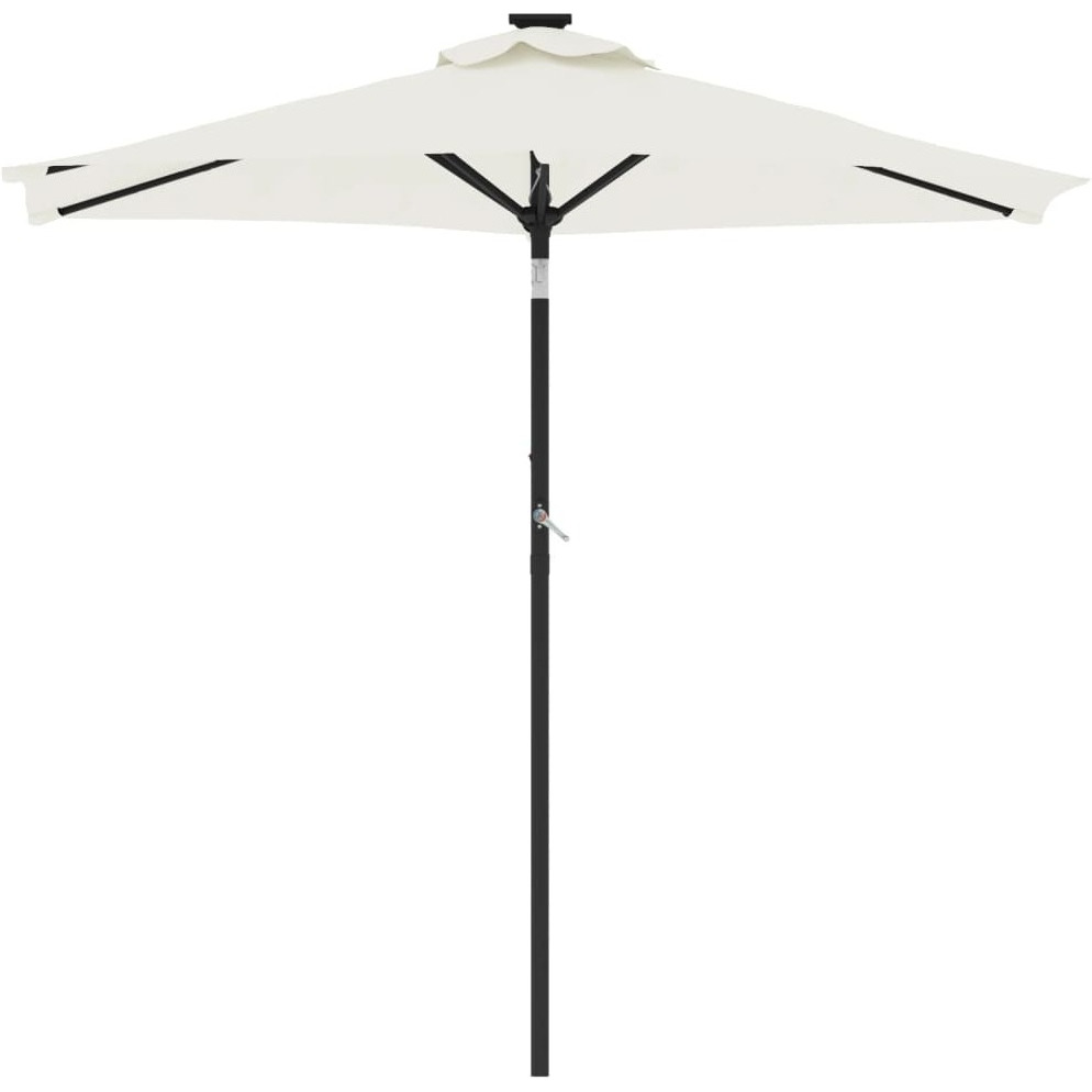 Vidaxl Garden Parasol With Steel Pole White 88.6X88.6X83.5