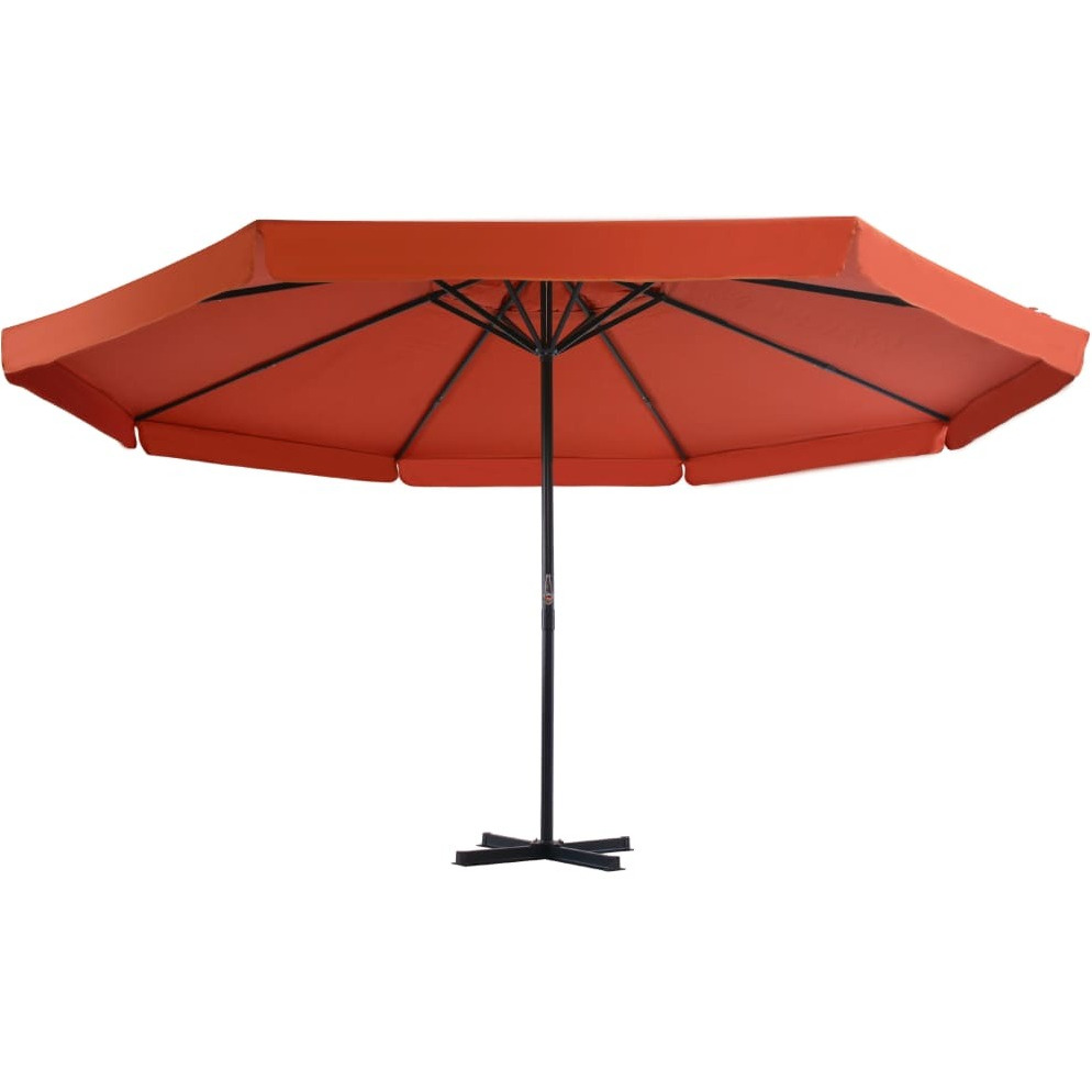 Vidaxl Outdoor Umbrella With Portable Base Terracotta