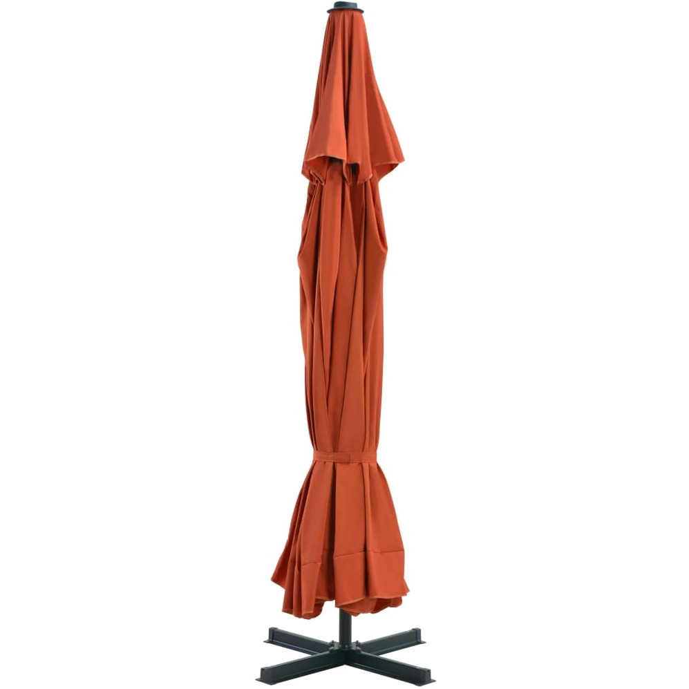 Vidaxl Outdoor Umbrella With Portable Base Terracotta