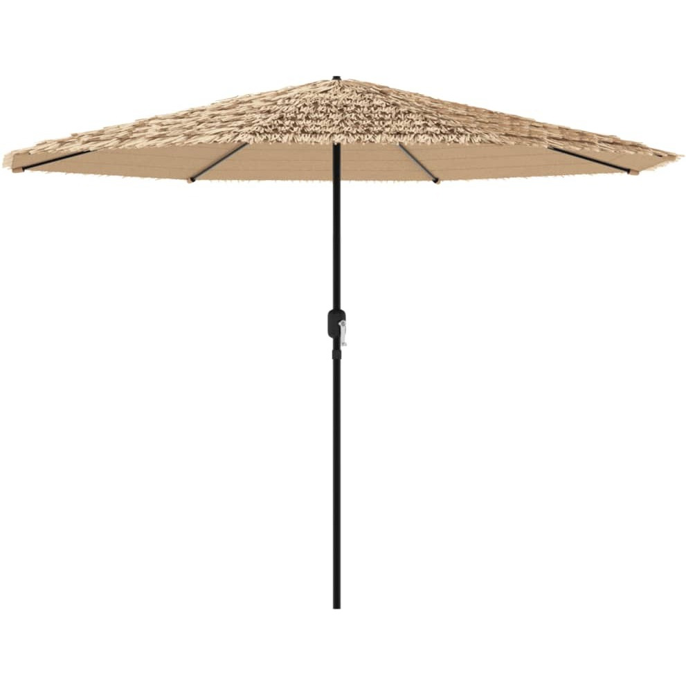 Vidaxl Garden Parasol With Steel Pole Brown 127.6X127.6X97.2