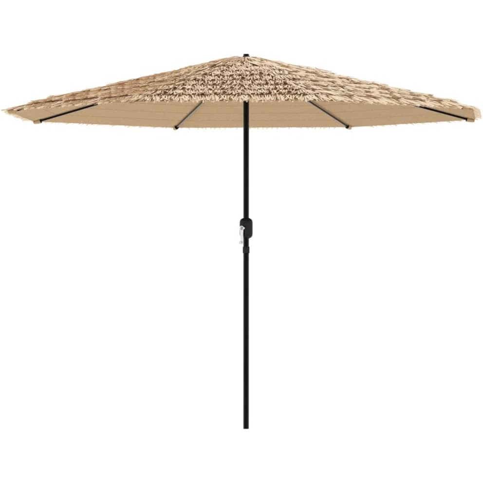 Vidaxl Garden Parasol With Steel Pole Brown 127.6X127.6X97.2