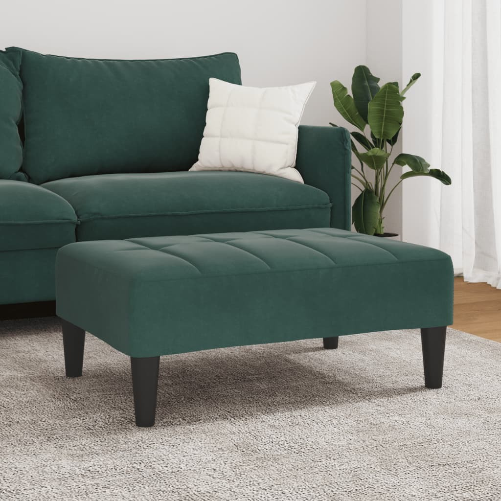 Vidaxl Footstool Dark Green 30.3X21.7X12.2 Velvet