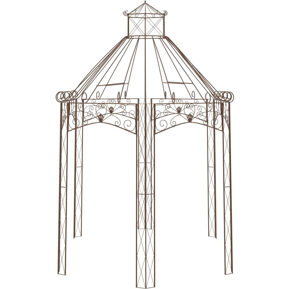 Vidaxl Garden Pavilion Antique Brown 157.5X101.6X148.8 Iron