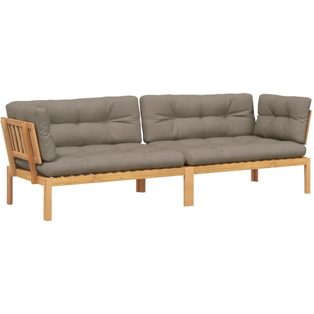 Vidaxl Patio Pallet Corner Sofas 2 Pcs With Cushions Solid Wood Acacia