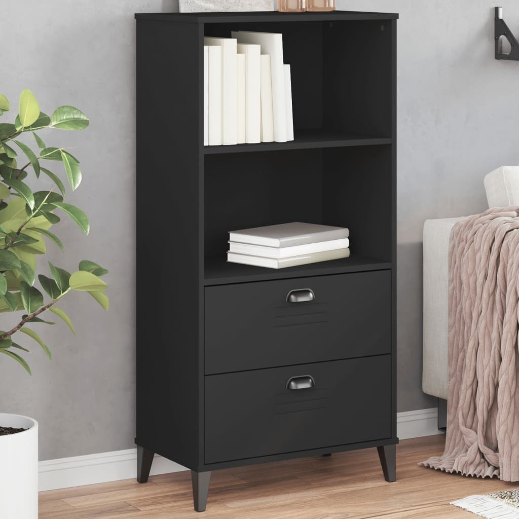 Vidaxl Bookcase Viken Black 23.6X13.8X48.4 Engineered Wood