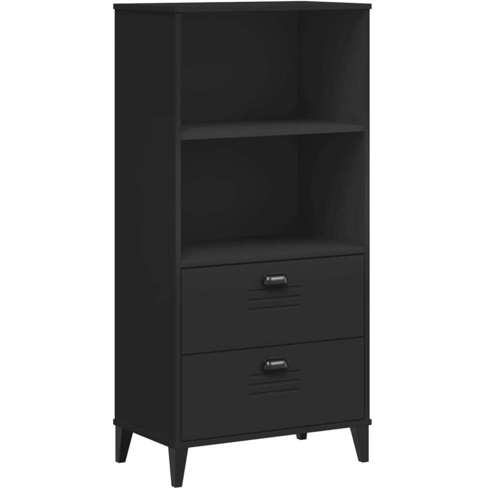 Vidaxl Bookcase Viken Black 23.6X13.8X48.4 Engineered Wood