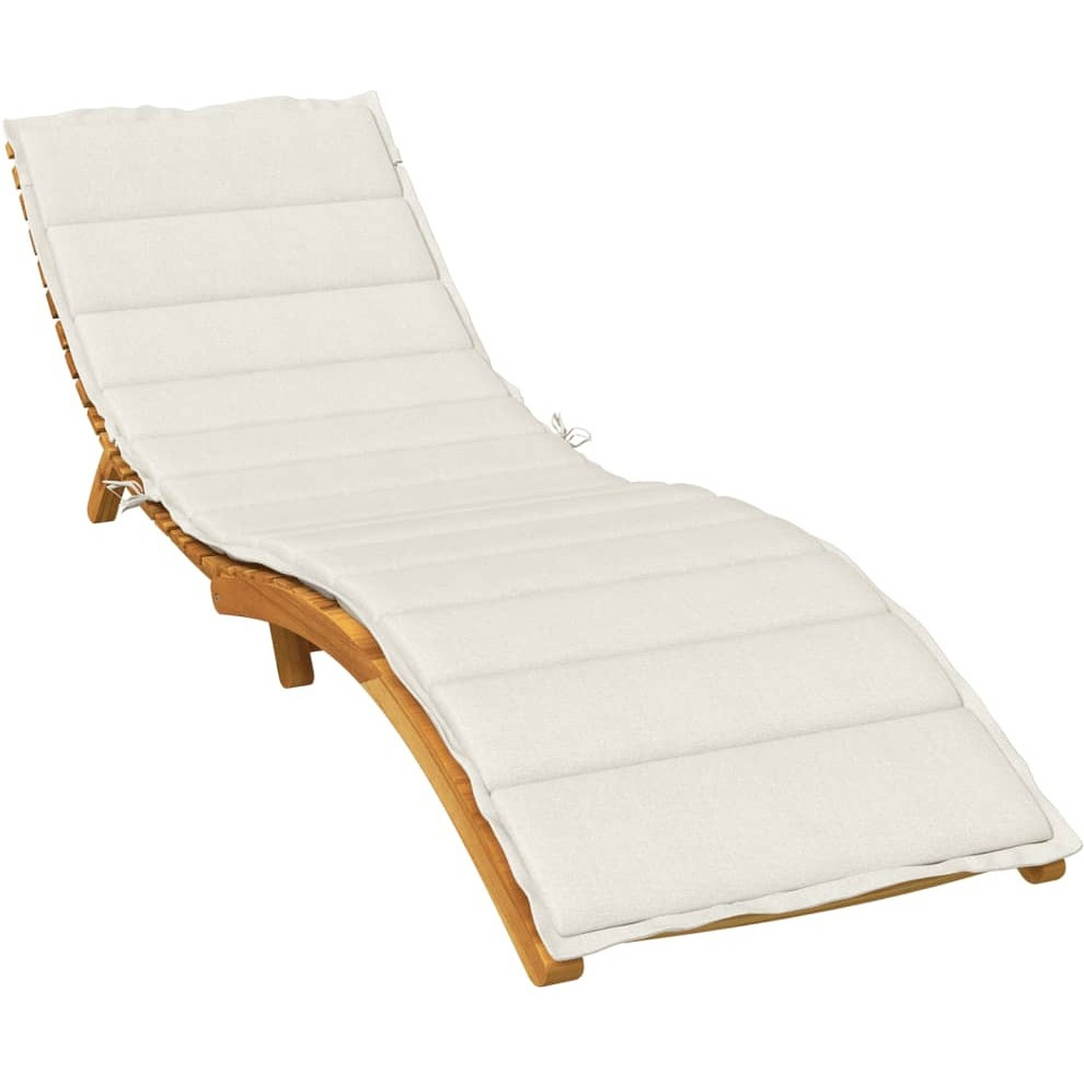Vidaxl Sun Lounger Cushion Melange Cream 78.7X19.7X1.6 Fabric