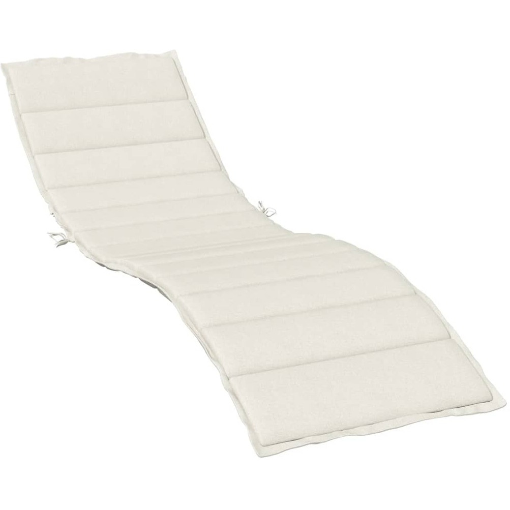 Vidaxl Sun Lounger Cushion Melange Cream 78.7X19.7X1.6 Fabric