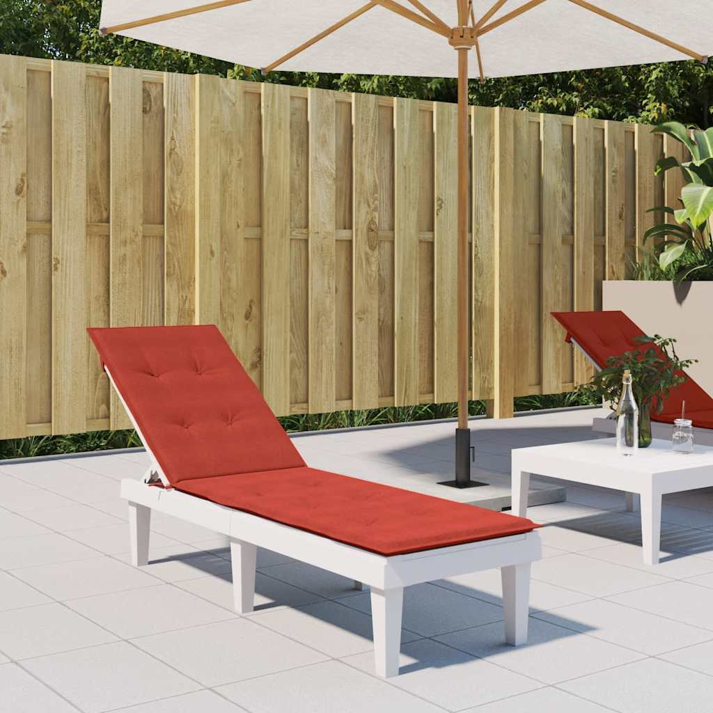 Vidaxl Deck Chair Cushion Melange Red (29.5+41.3)X19.7X1.2 Fabric