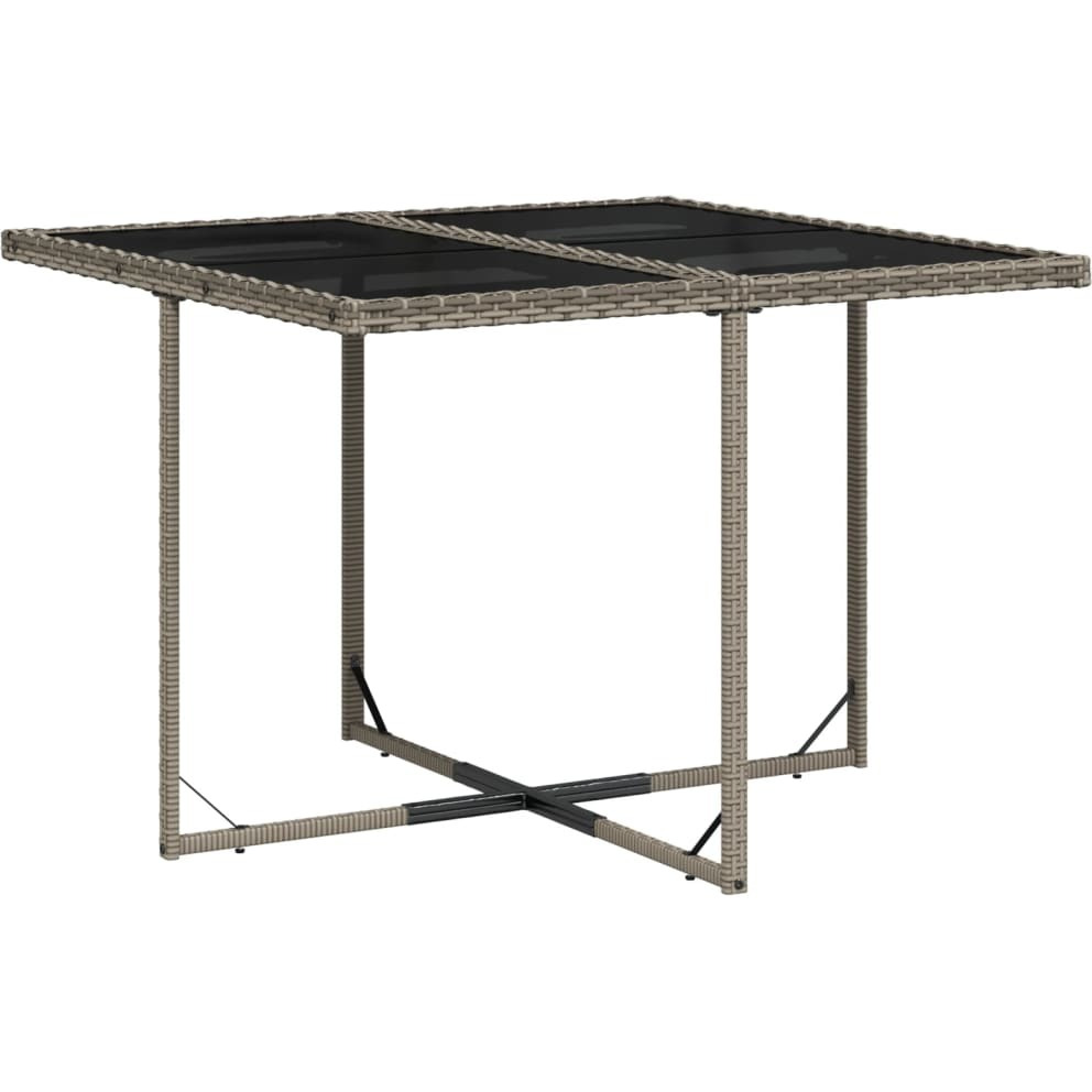 Vidaxl 9 Piece Patio Dining Set With Cushions Gray Poly Rattan