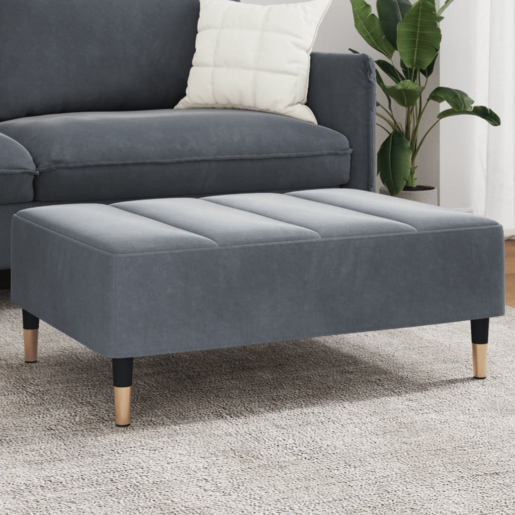 Vidaxl Footstool Dark Gray 30.3X21.7X12.2 Velvet