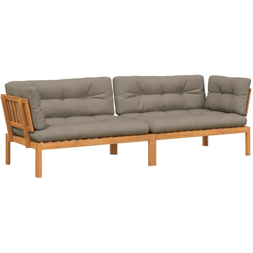 Vidaxl Patio Pallet Corner Sofas With Cushions 2 Pcs Solid Wood Acacia