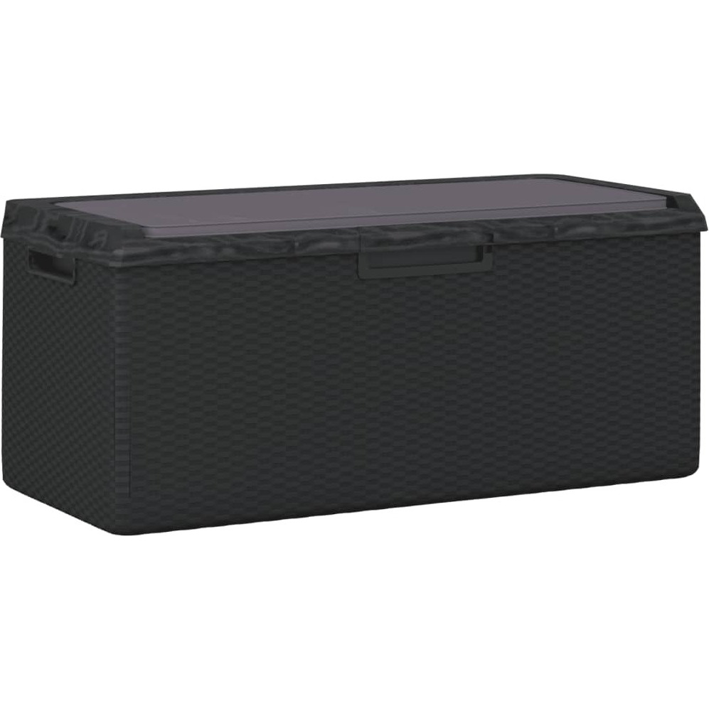 Vidaxl Patio Storage Box With Seat Cushion Anthracite 92.5 Gal Pp