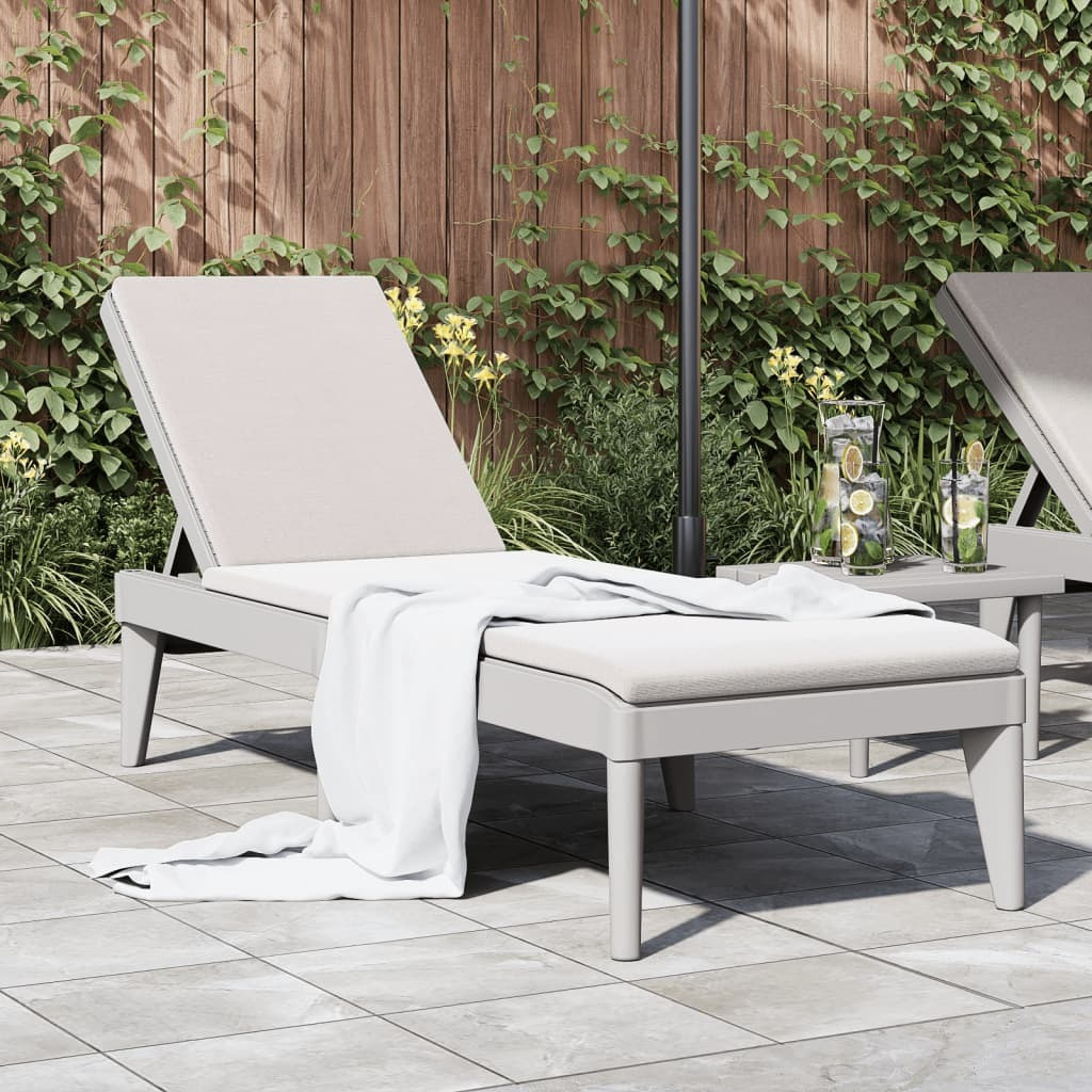 Vidaxl Sun Lounger Gray 73.2X23.6X11.4 Pp