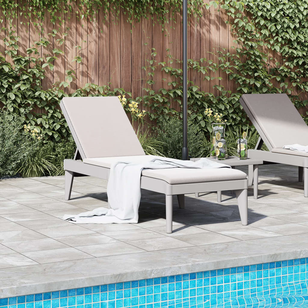 Vidaxl Sun Lounger Gray 73.2X23.6X11.4 Pp