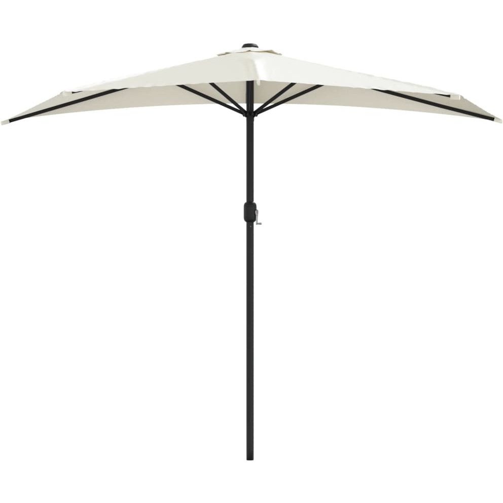 Vidaxl Balcony Parasol With Aluminum Pole Sand 106.3X56.7 Half