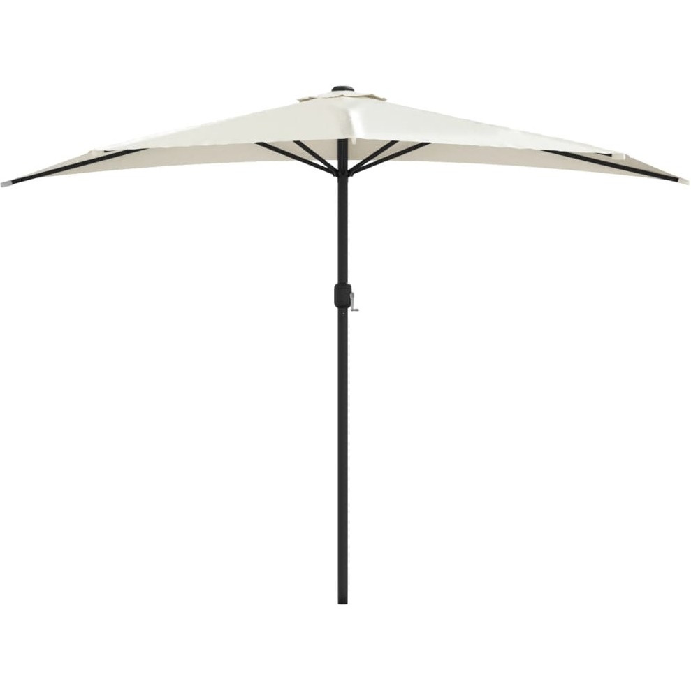 Vidaxl Balcony Parasol With Aluminum Pole Sand 118.1X61 Half
