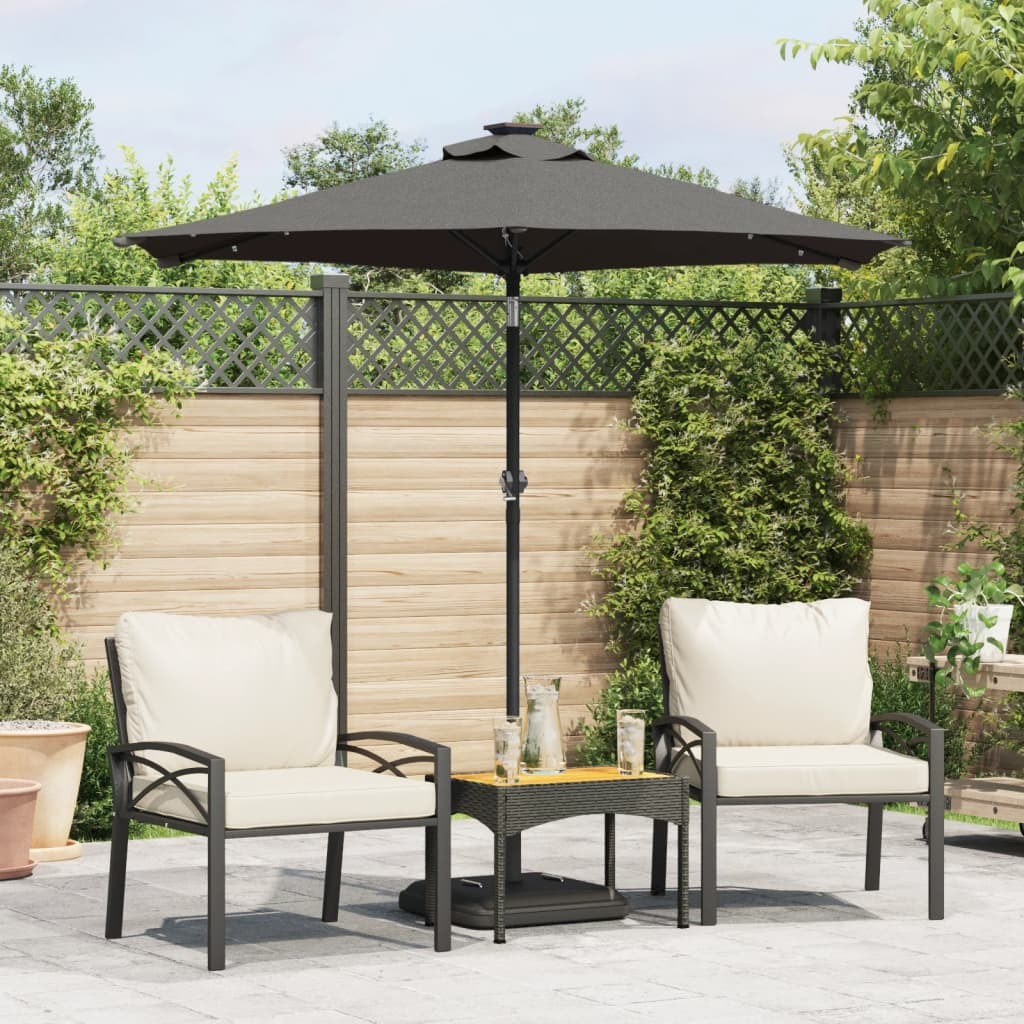 Vidaxl Garden Parasol With Steel Pole Anthracite 88.6X88.6X83.5