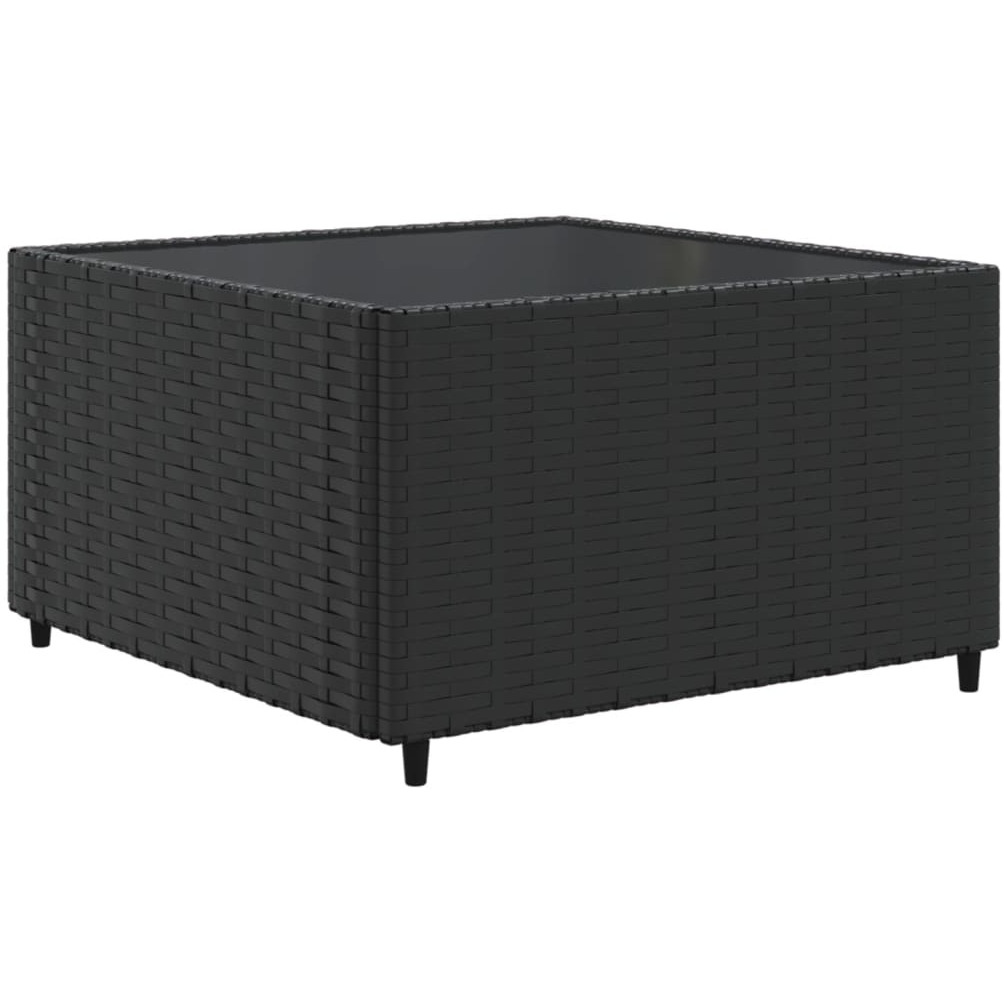 Vidaxl 6 Piece Patio Lounge Set With Cushions Black Poly Rattan