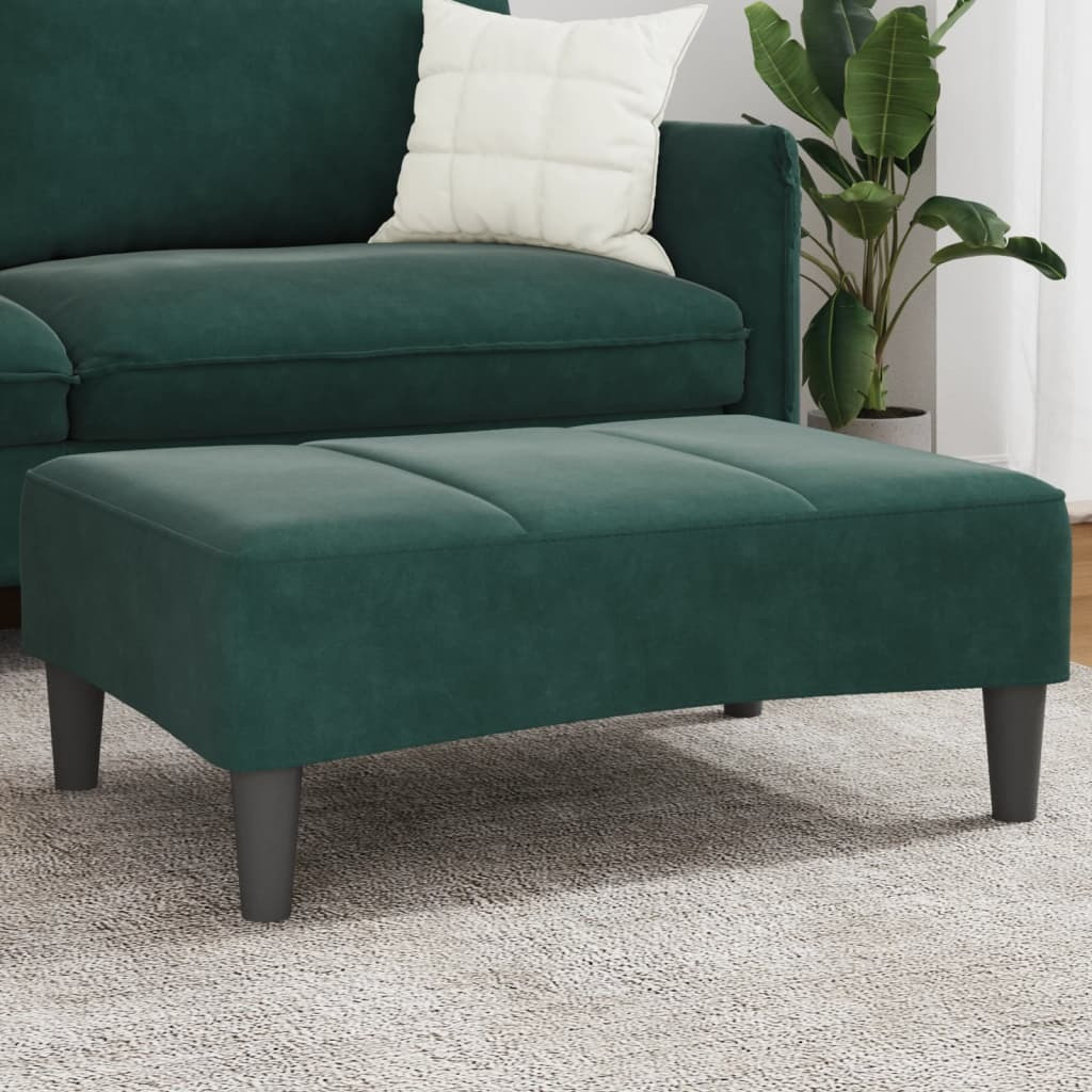 Vidaxl Footstool Dark Green 30.3X21.7X12.2 Velvet
