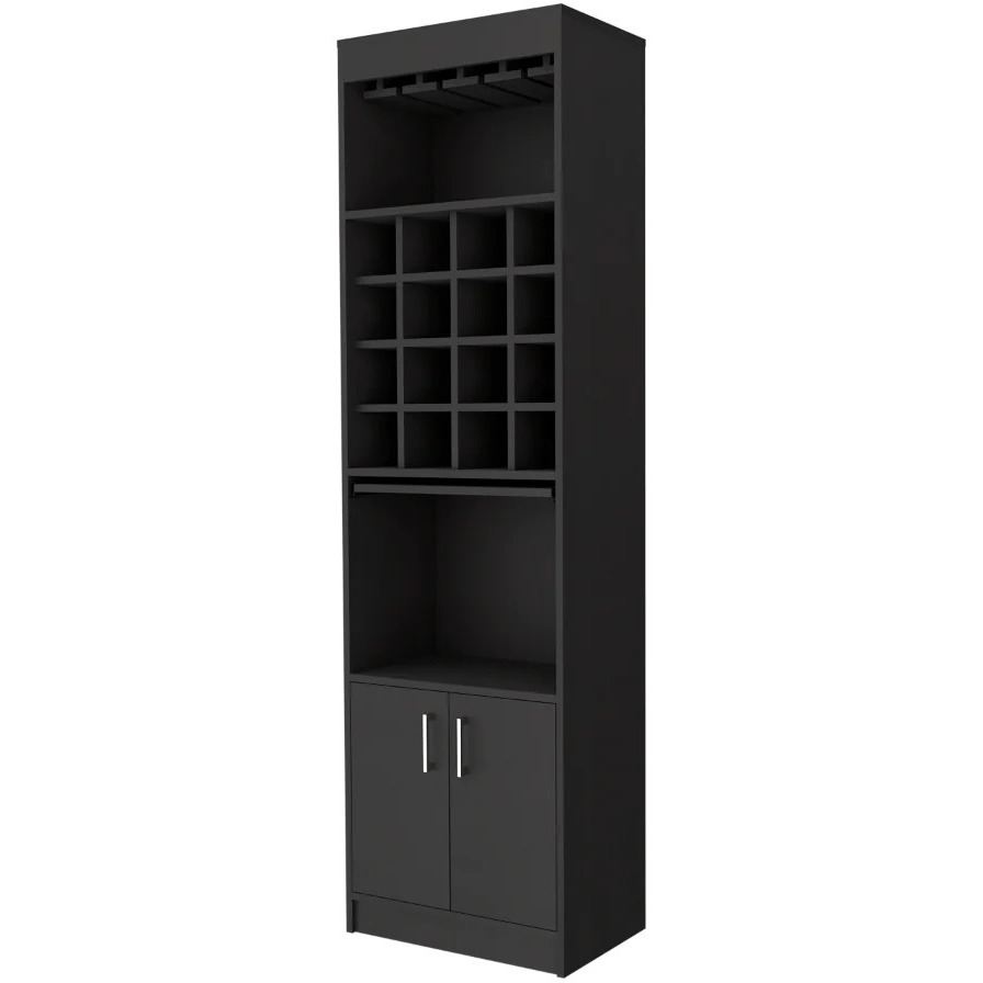 24"" White Bar Cabinet With Multiple Shelves