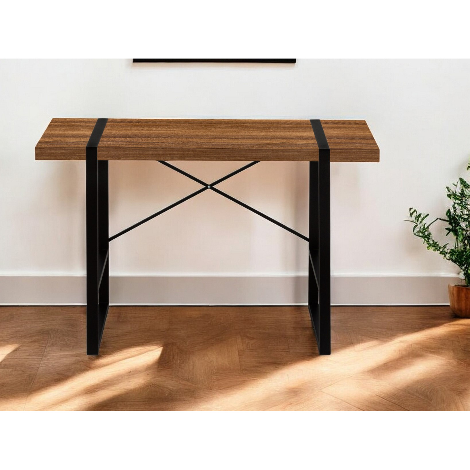 49"" Brown And Black Computer Desk