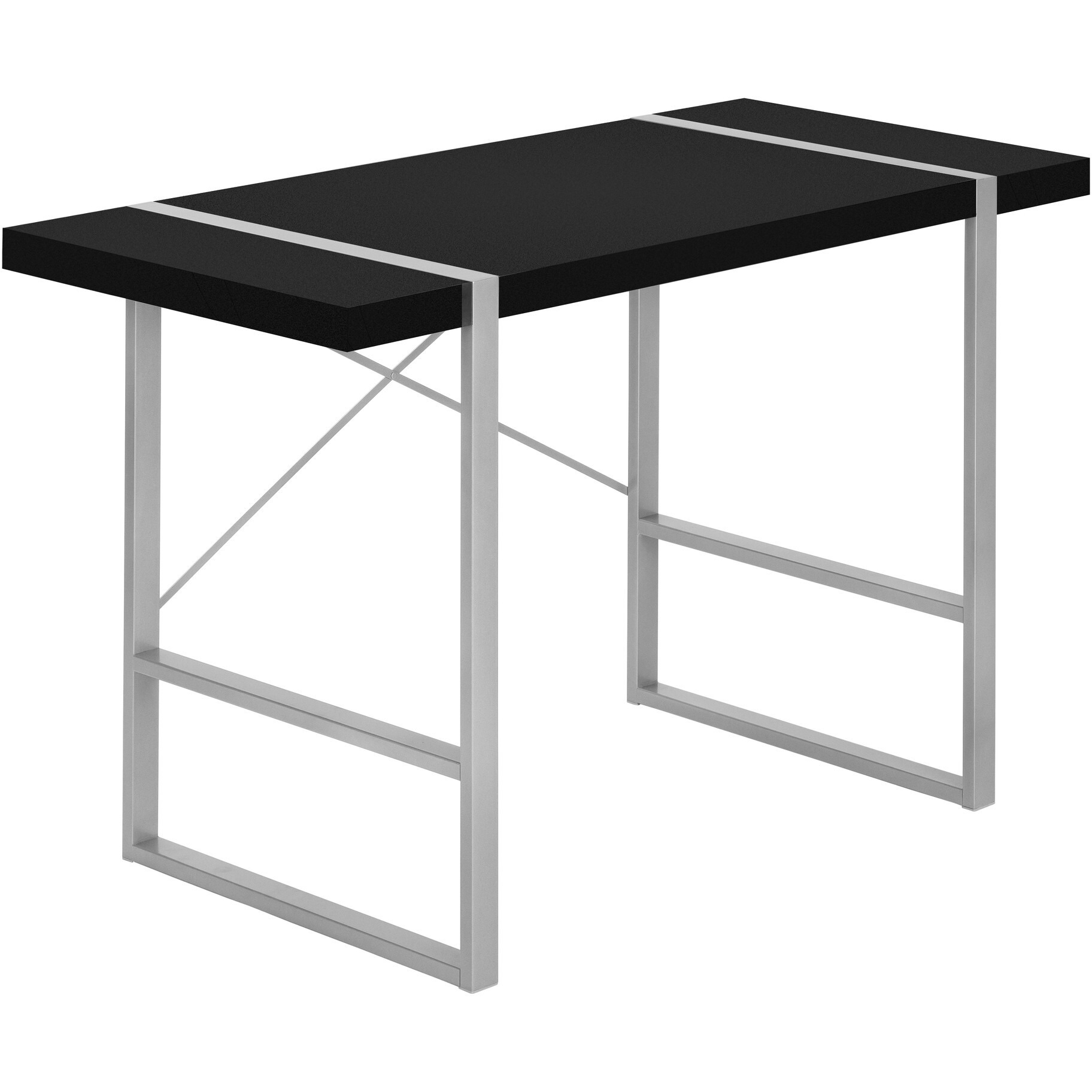 49"" Black And Gray Computer Desk
