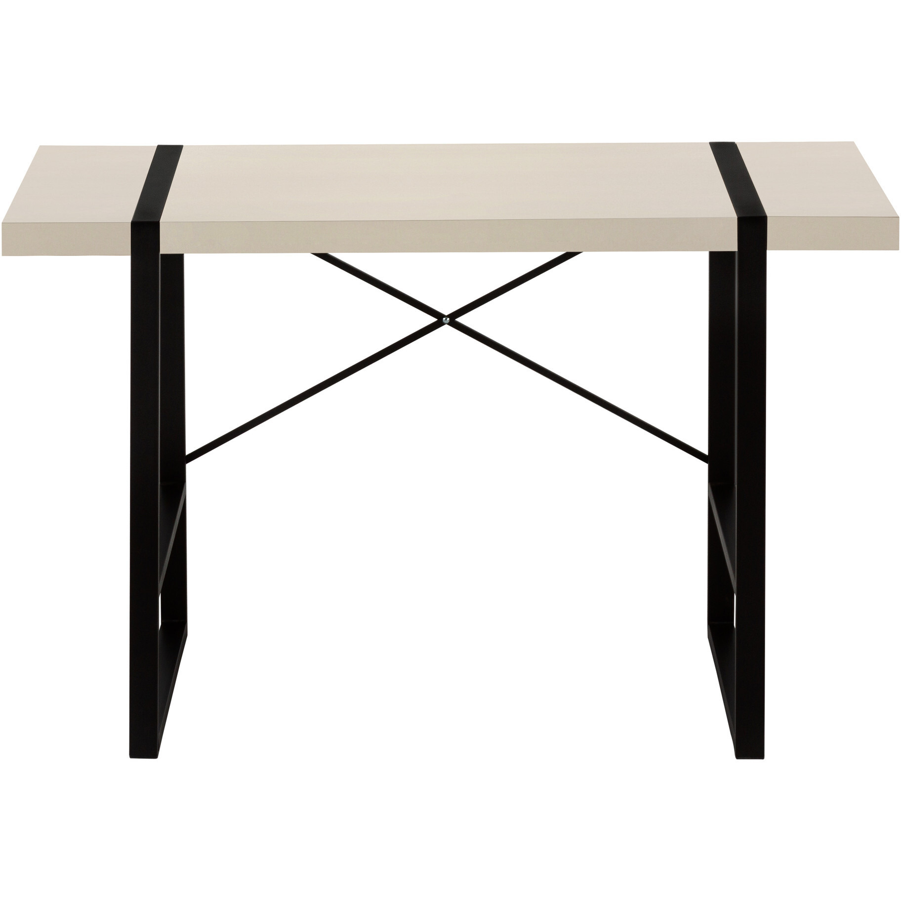 49"" Taupe And Black Computer Desk